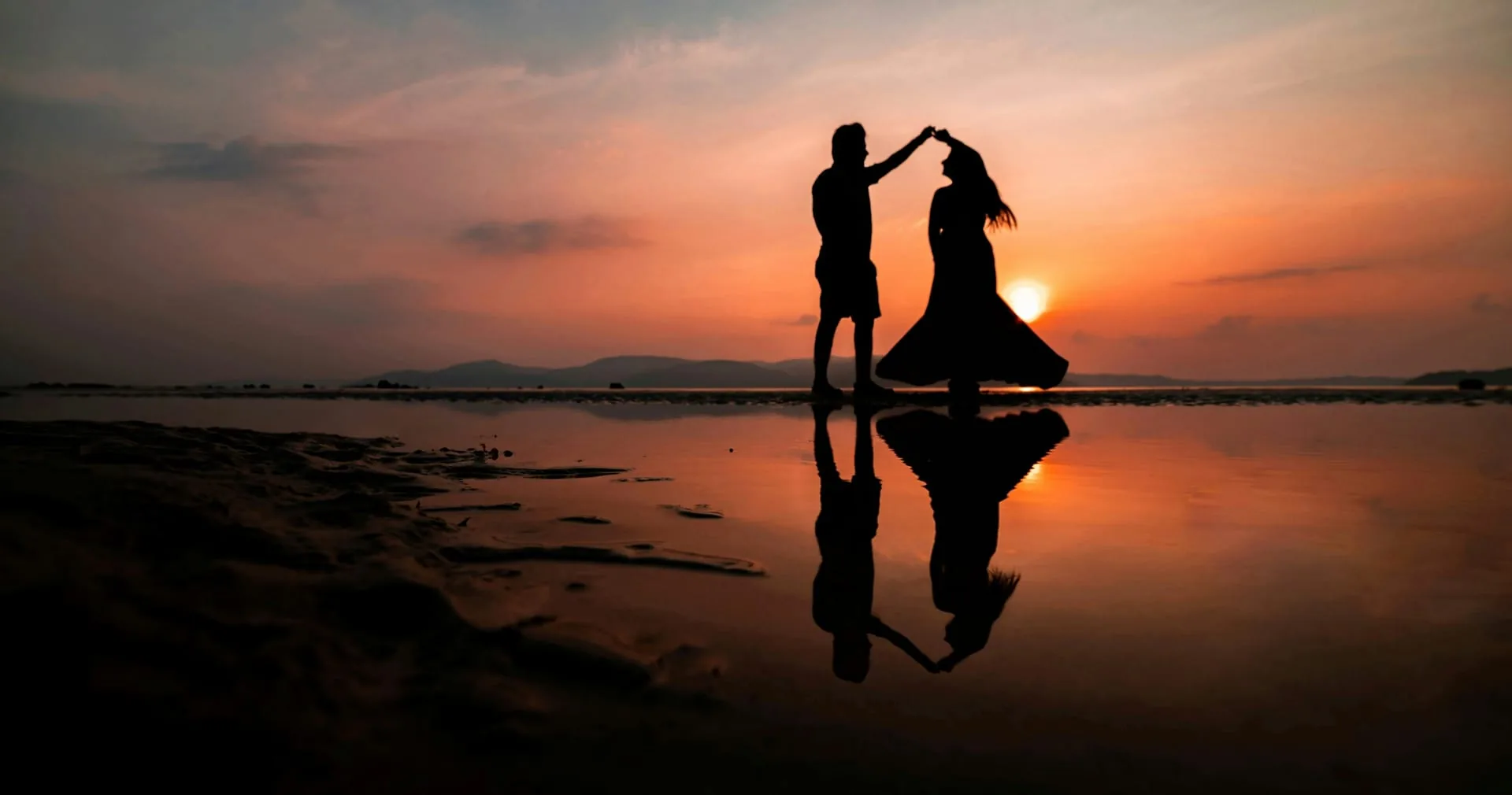 A couple looking at each other