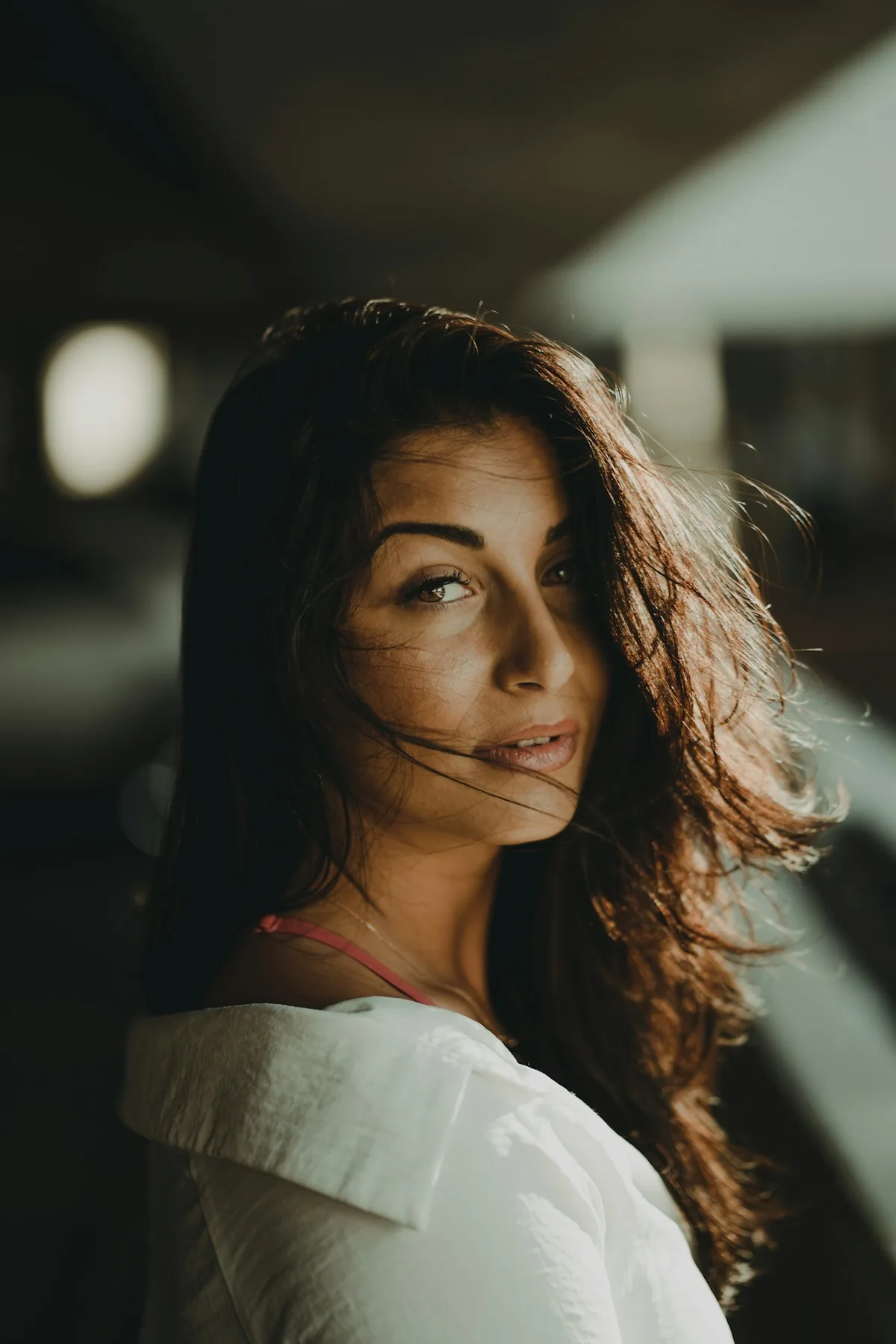 A woman in a quiet reflective moment